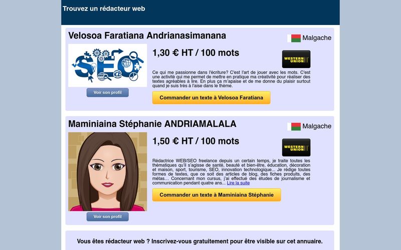 Rédacteur web, comment en contacter ?